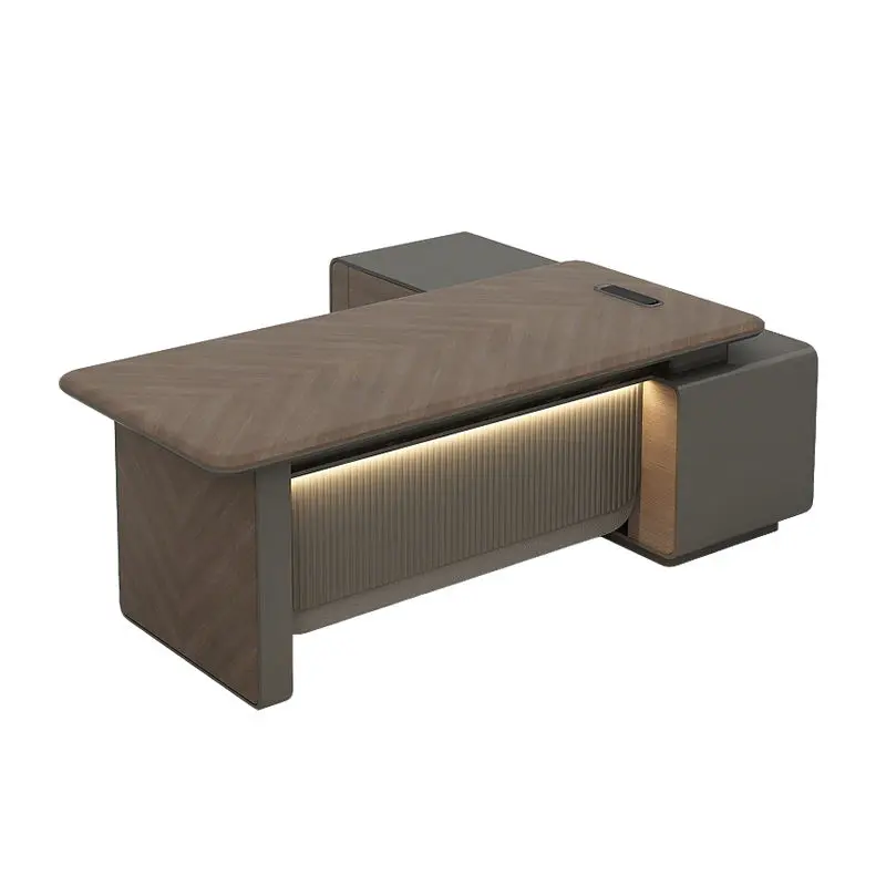 Modern Rectangle Executive Boss CEO Luxury Office Desk-Customizable Design Durable & Eco-Friendly — image 4