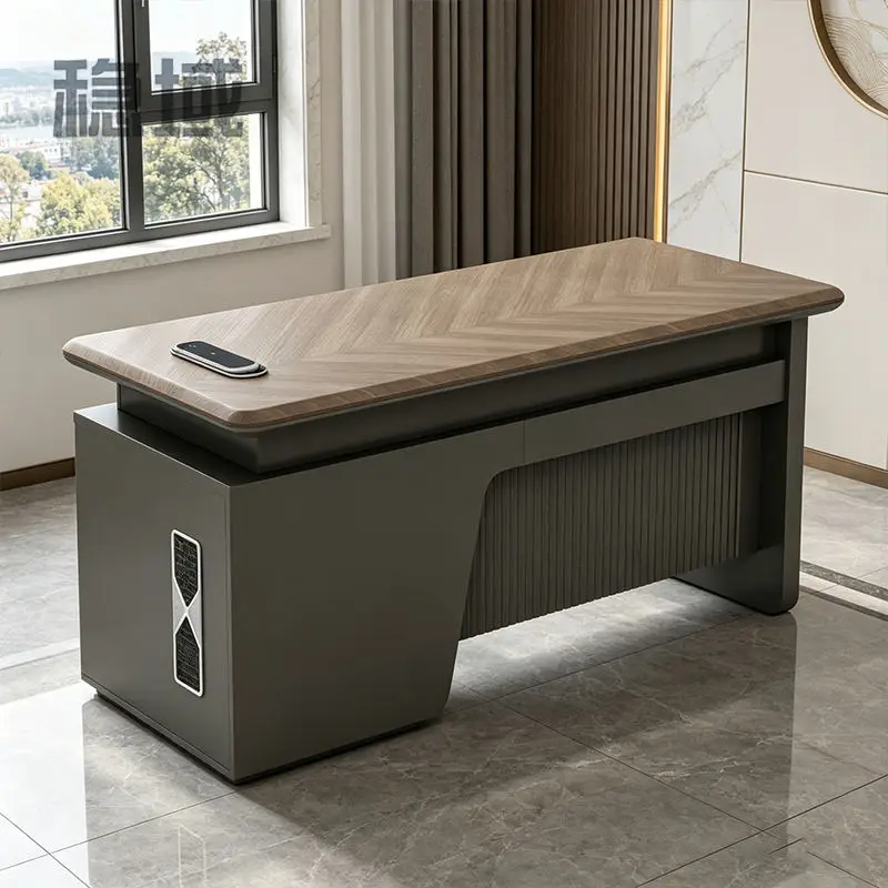 Modern Rectangle Executive CEO Luxury Office Desk-Eco-Friendly Durable Design — image 2