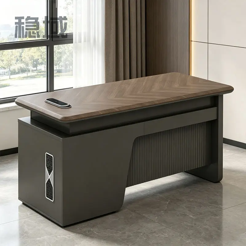 Modern Rectangle Executive CEO Luxury Office Desk-Eco-Friendly Durable Design — image 3