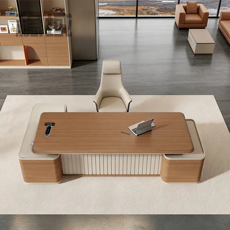 Modern Luxury Wooden Modular Executive Office Desk for CEO and Boss-Durable Eco-Friendly Computer Desk — image 2