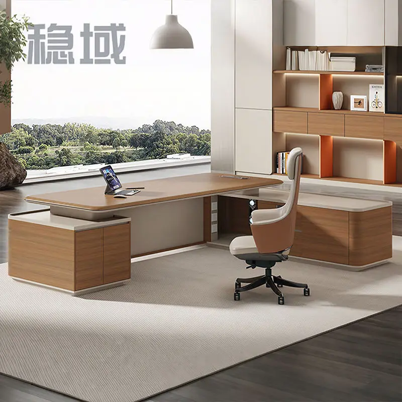 Modern Luxury Wooden Modular Executive Office Desk for CEO and Boss-Durable Eco-Friendly Computer Desk — image 4