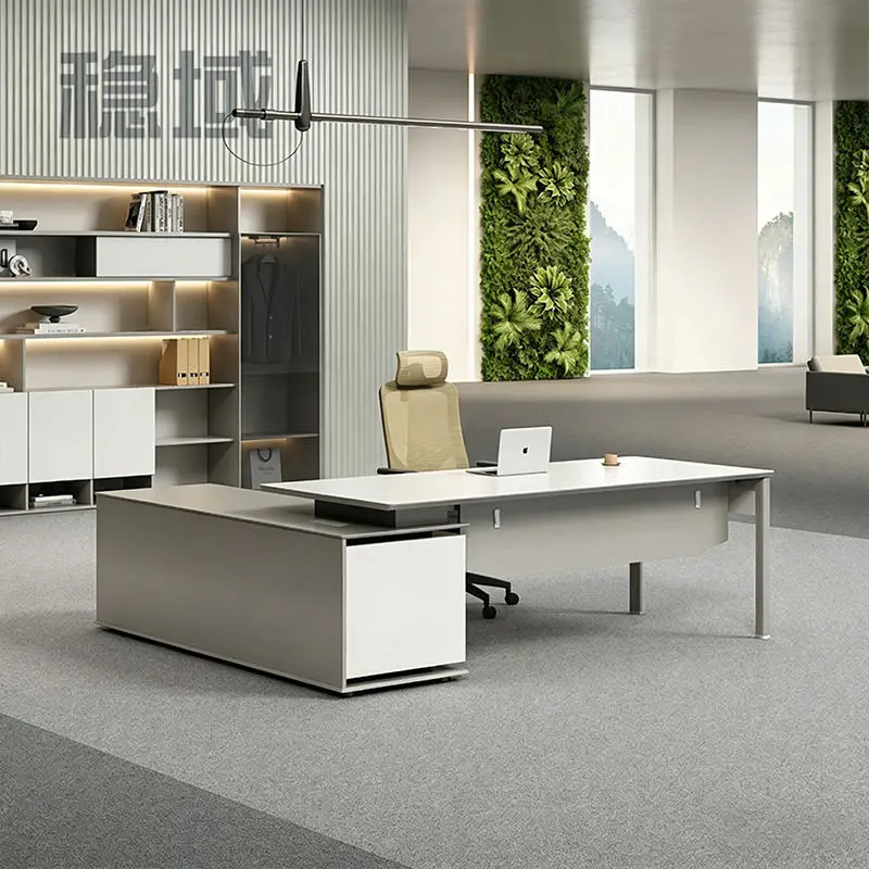Modern Wooden Modular Eco-Friendly Durable Boss CEO Executive Office Desk with Luxury Design — view 1