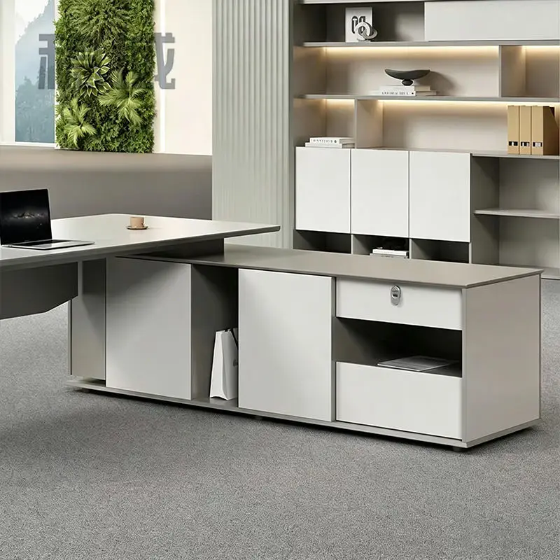 Modern Wooden Modular Eco-Friendly Durable Boss CEO Executive Office Desk with Luxury Design — image 3