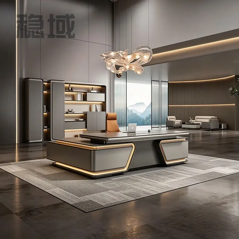 Modern Wooden Boss CEO Executive Office Desk-Luxury Computer Desk — image 2