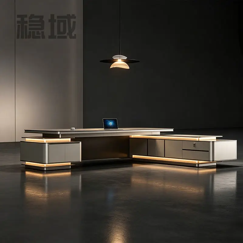 Modern Wooden Boss CEO Executive Office Desk-Luxury Computer Desk — image 4