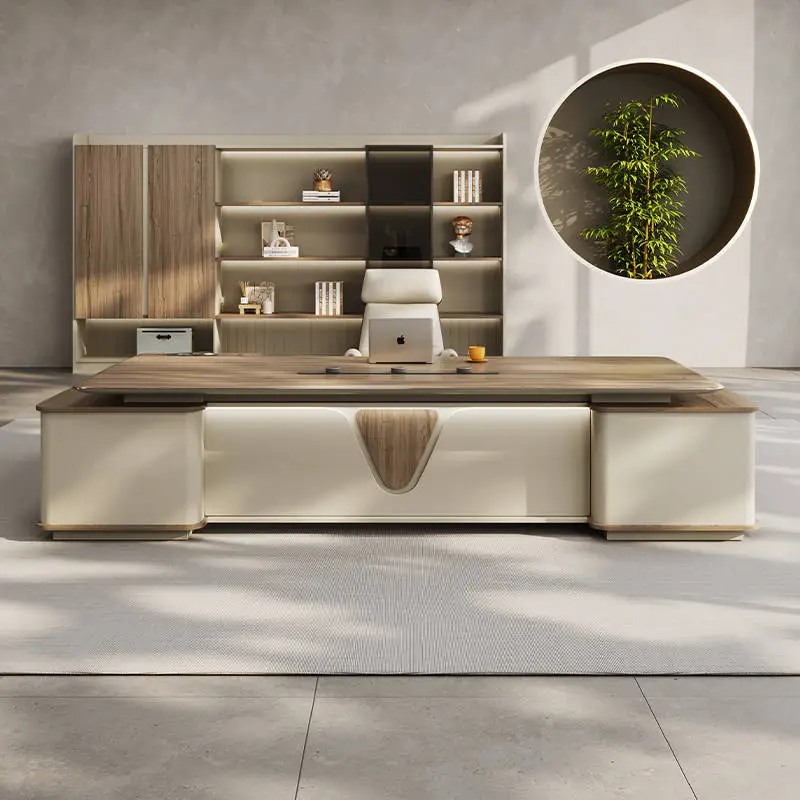 Luxury L Shape Durable Boss Desk Modular Office Desk Executive Office CEO Table for Office Building — image 3