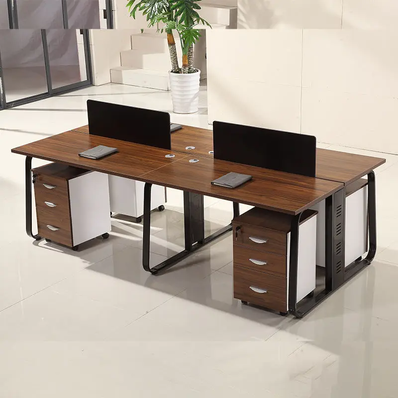 Office desk office staff desk simple modern screen station locker partition employee computer desk — image 4