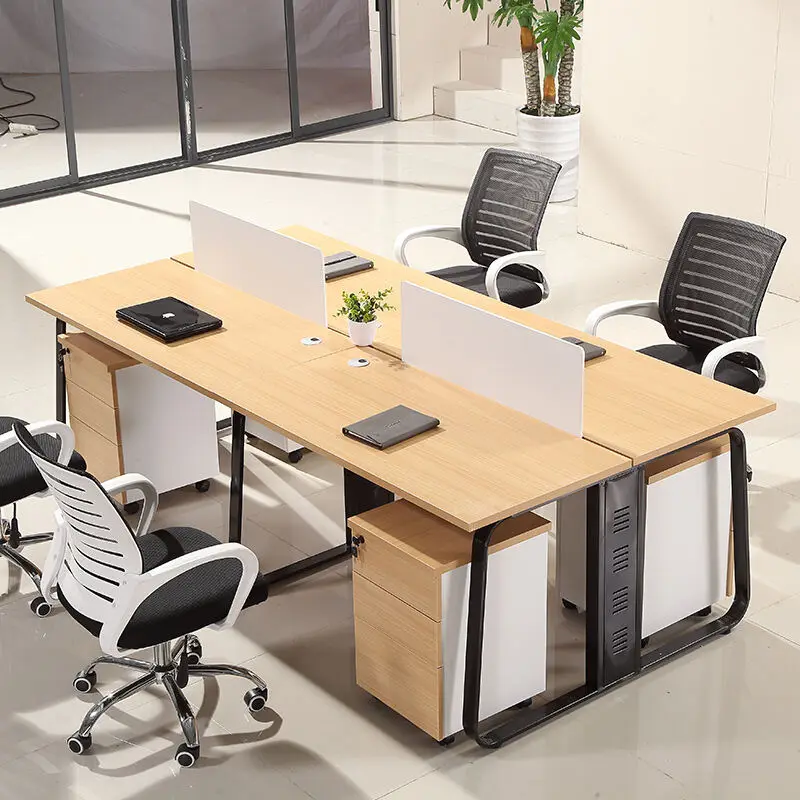 Office desk office staff desk simple modern screen station locker partition employee computer desk — image 5