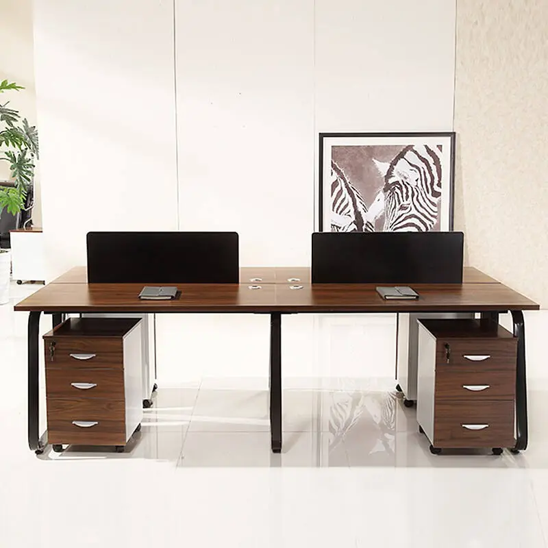 Office desk office staff desk simple modern screen station locker partition employee computer desk — image 6