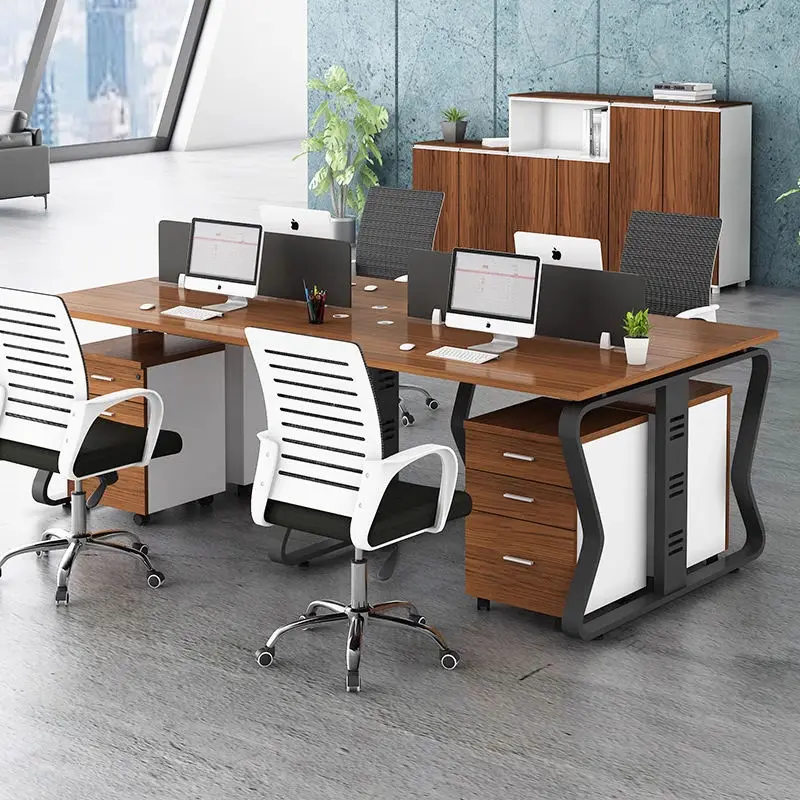 Office desk office staff desk simple modern screen station locker partition employee computer desk — image 3