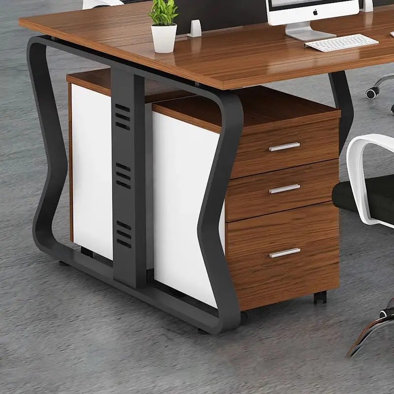 Office desk office staff desk simple modern screen station locker partition employee computer desk — image 5