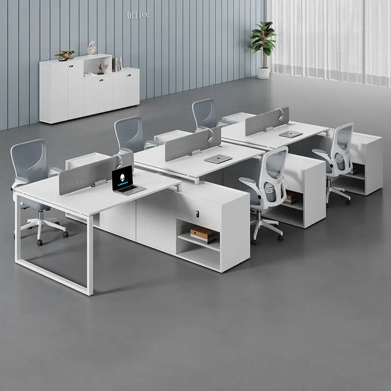 Office desk office staff desk simple modern screen station locker partition employee computer desk — image 3