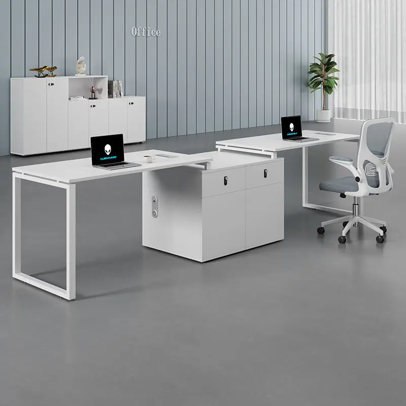 Office desk office staff desk simple modern screen station locker partition employee computer desk — image 5