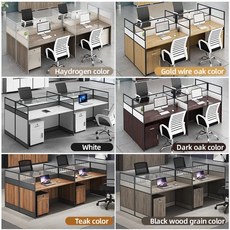 Office desk office staff desk simple modern screen station locker partition employee computer desk — image 4