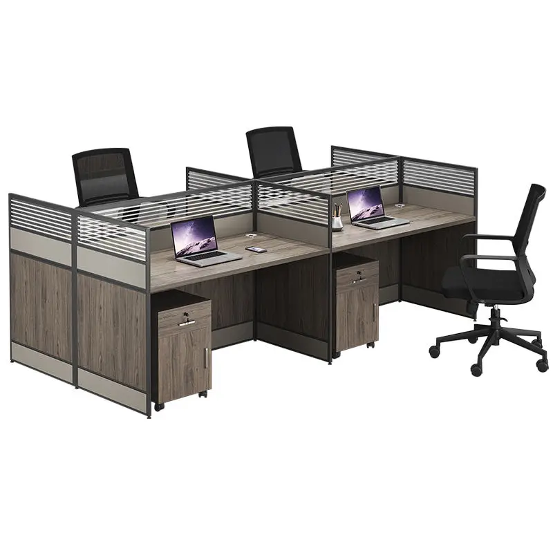Office desk office staff desk simple modern screen station locker partition employee computer desk — image 7