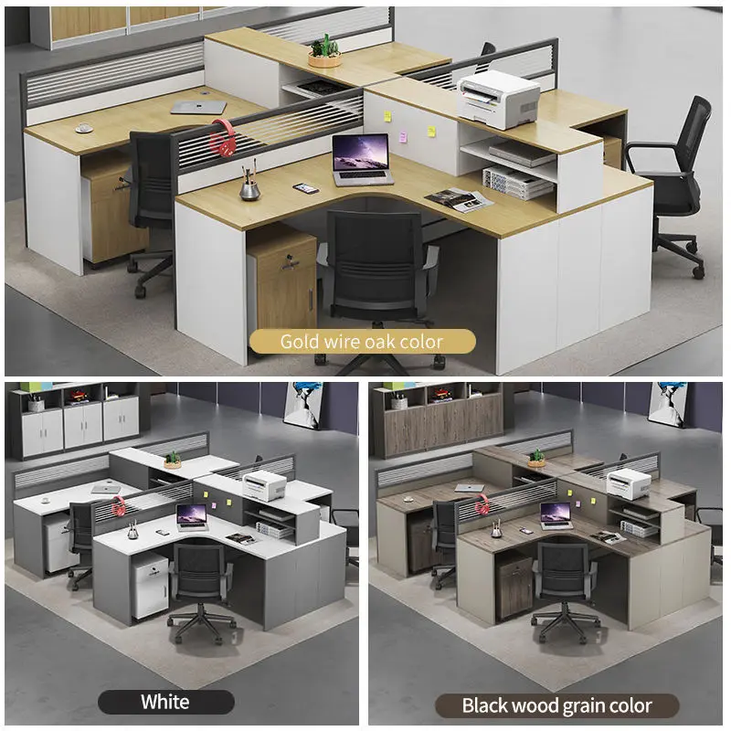 Office desk office staff desk simple modern screen station locker partition employee computer desk — image 5
