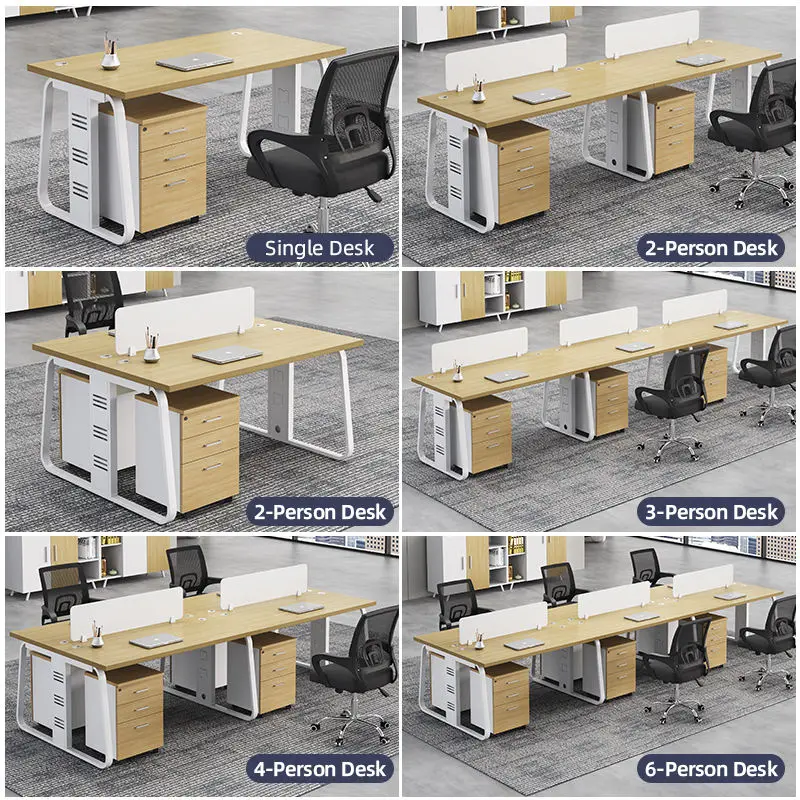 Office desk office staff desk simple modern screen station locker partition employee computer desk — image 3