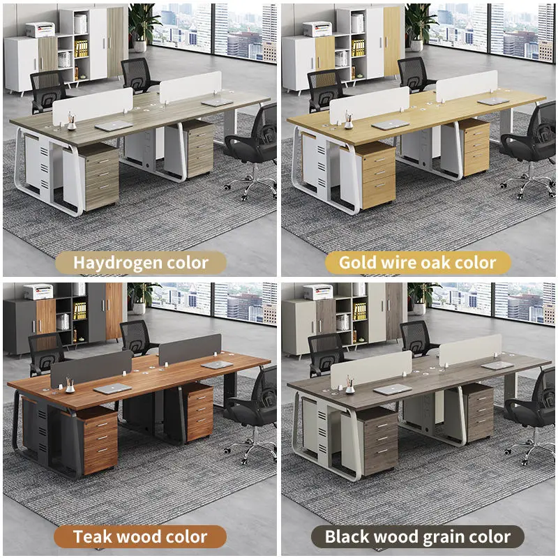 Office desk office staff desk simple modern screen station locker partition employee computer desk — image 4
