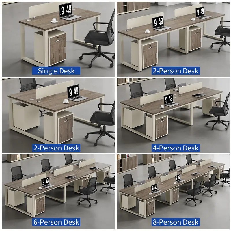 Office desk office staff desk simple modern screen station locker partition employee computer desk — image 3