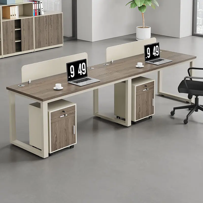 Office desk office staff desk simple modern screen station locker partition employee computer desk — image 5
