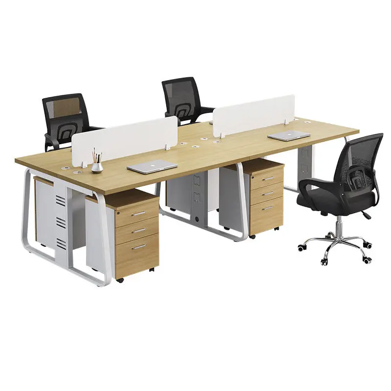 Office desk office staff desk simple modern screen station locker partition employee computer desk — image 7