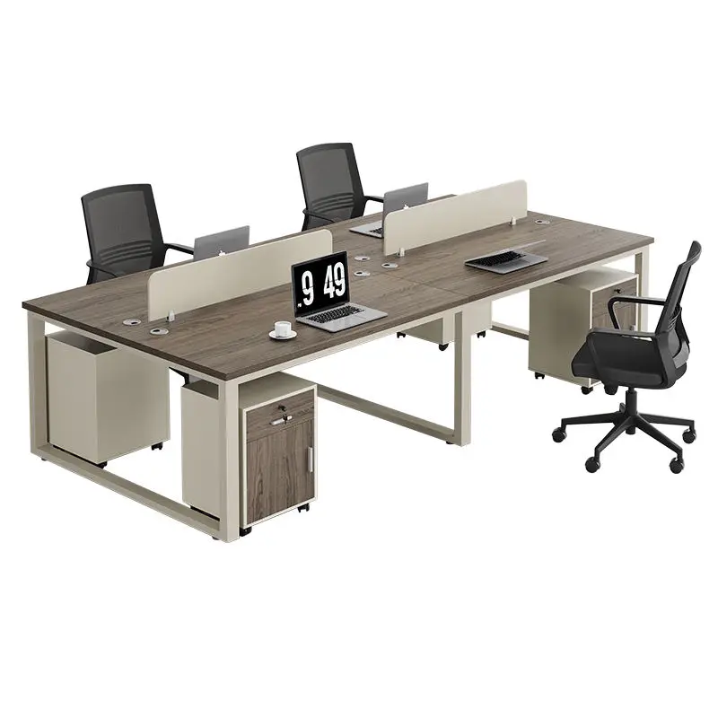 Office desk office staff desk simple modern screen station locker partition employee computer desk — image 7