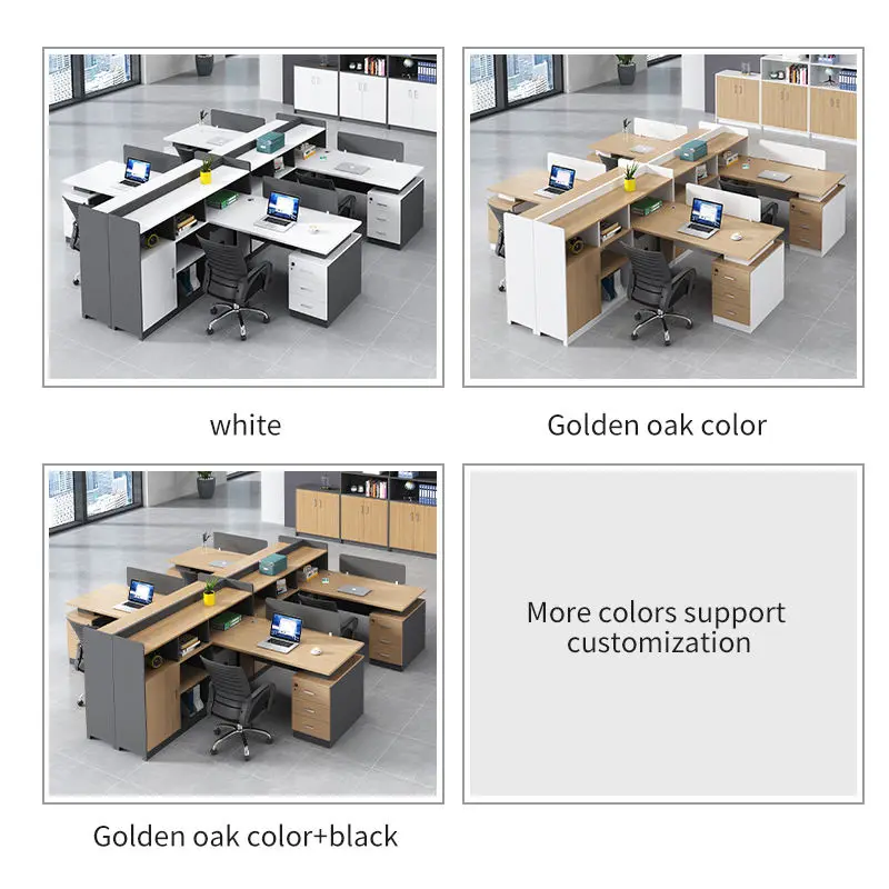 Office desk office staff desk simple modern screen station locker partition employee computer desk — image 4