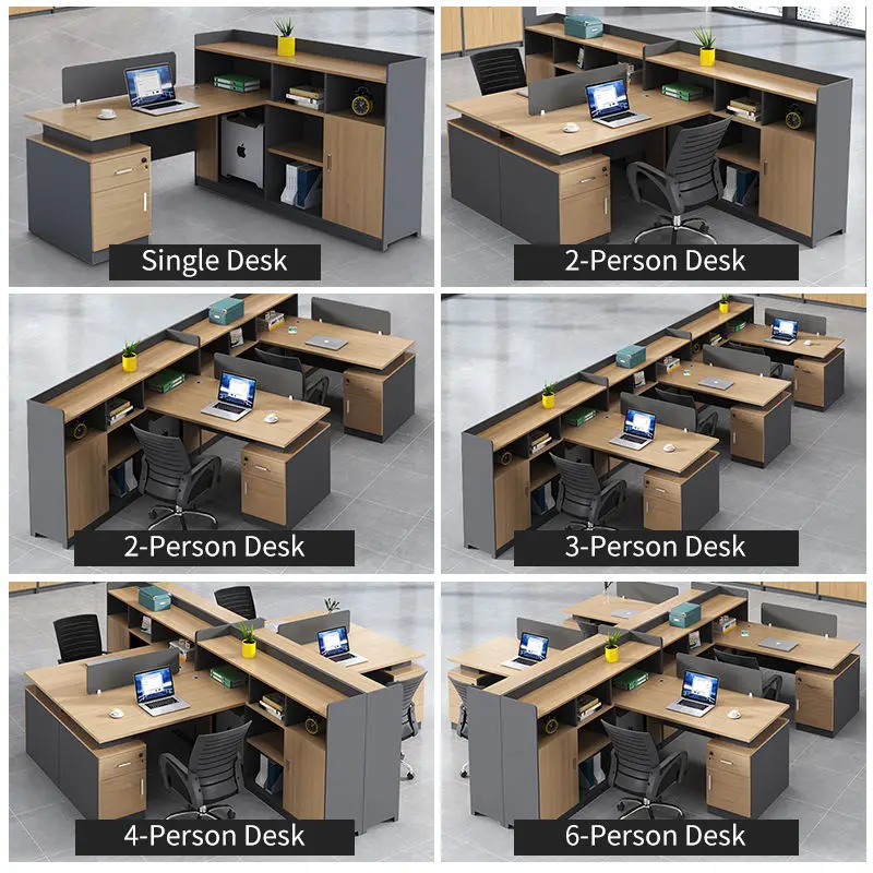 Office desk office staff desk simple modern screen station locker partition employee computer desk — image 5