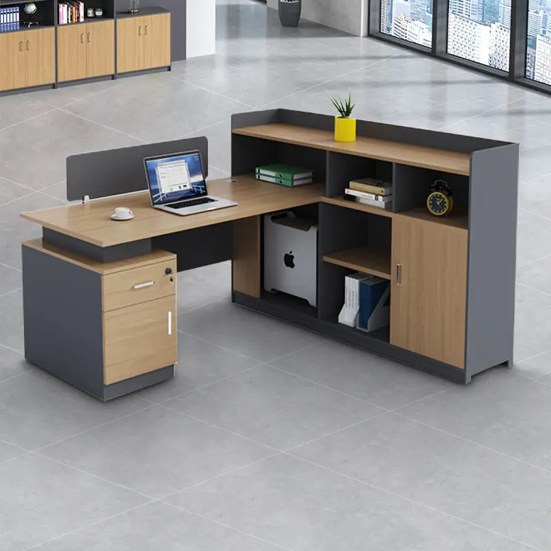 Office desk office staff desk simple modern screen station locker partition employee computer desk — image 6