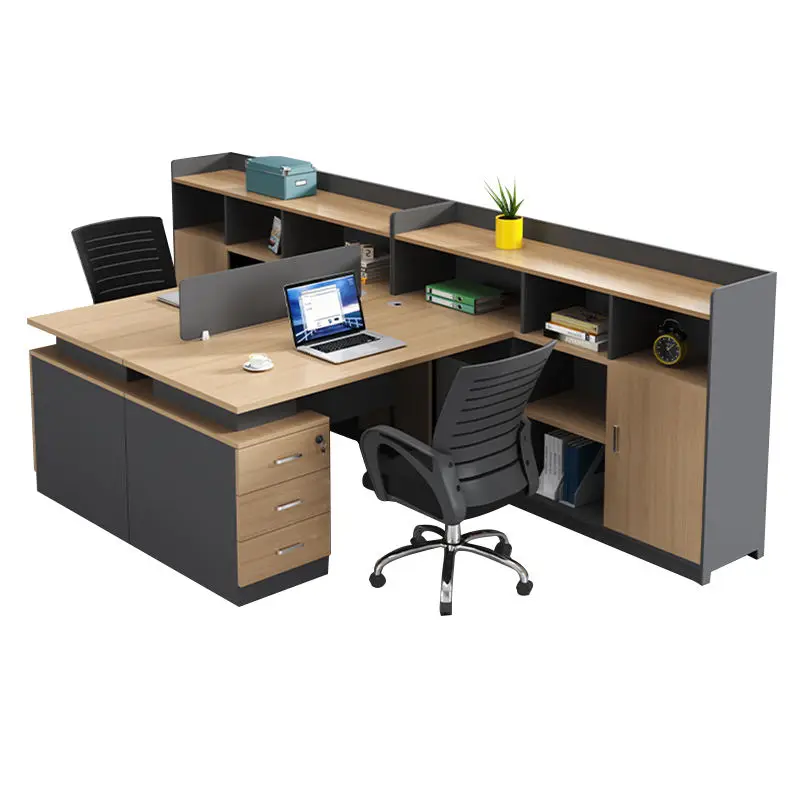Office desk office staff desk simple modern screen station locker partition employee computer desk — image 7