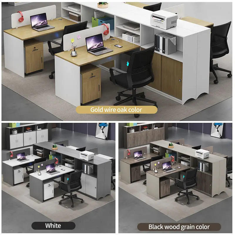 Office desk office staff desk simple modern screen station locker partition employee computer desk — image 4