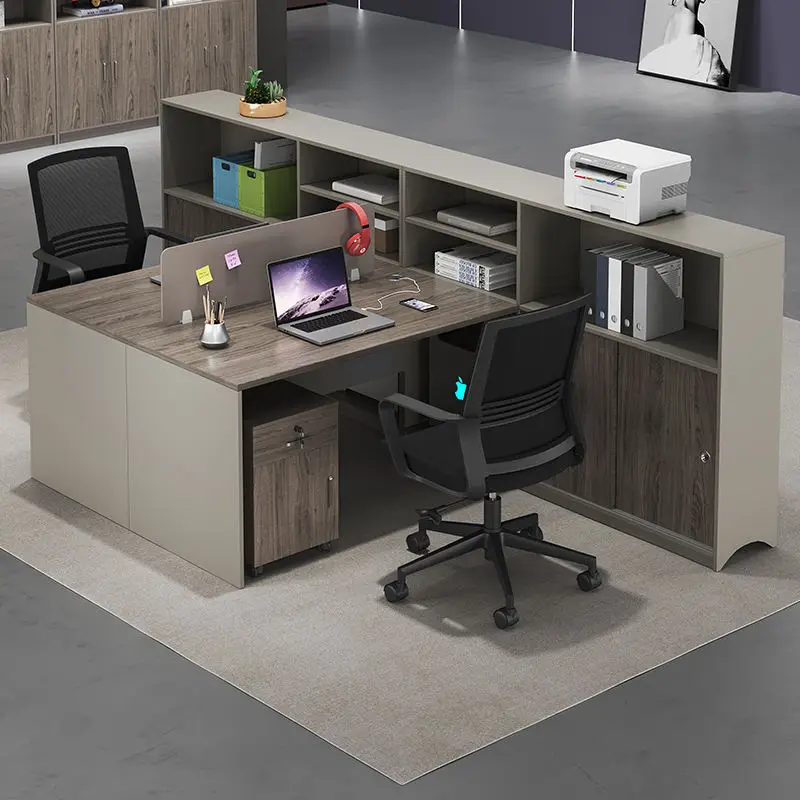 Office desk office staff desk simple modern screen station locker partition employee computer desk — image 6