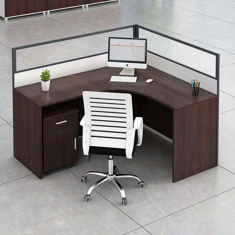 Office desk office staff desk simple modern screen station locker partition employee computer desk — image 4