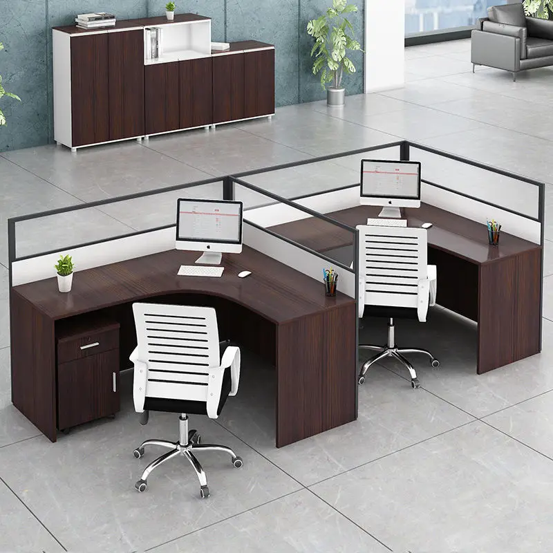 Office desk office staff desk simple modern screen station locker partition employee computer desk — image 5