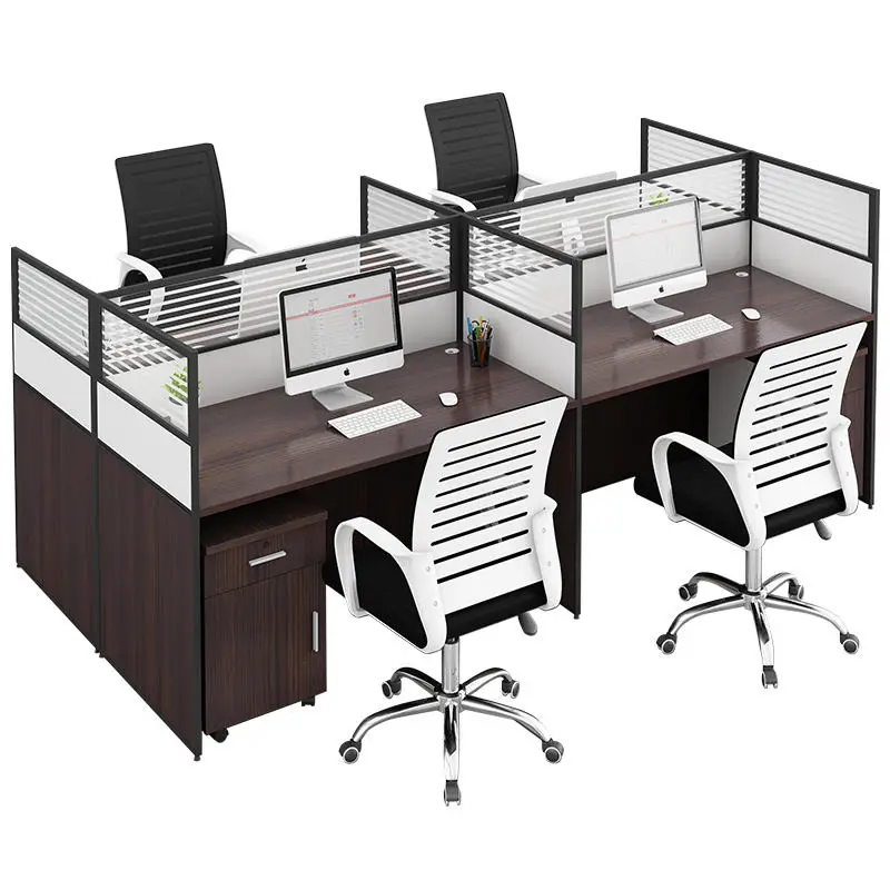 Office desk office staff desk simple modern screen station locker partition employee computer desk — image 6