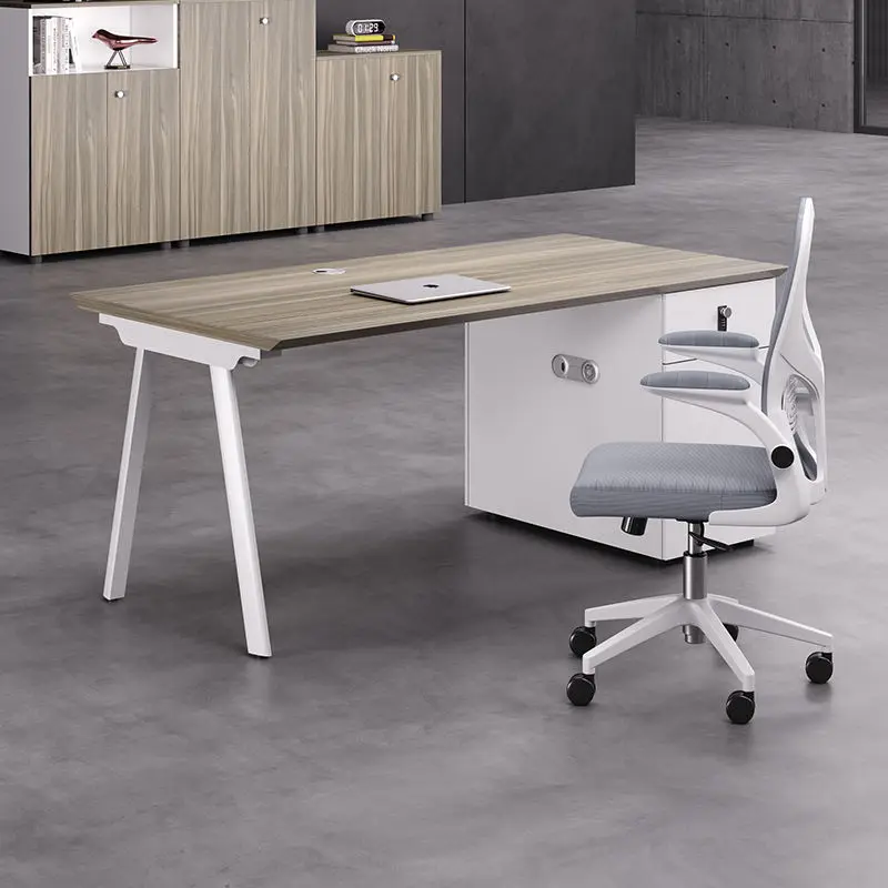 Office Staff Desk Simple Modern Rectangle Wooden Modular Partition Computer Desk — image 6