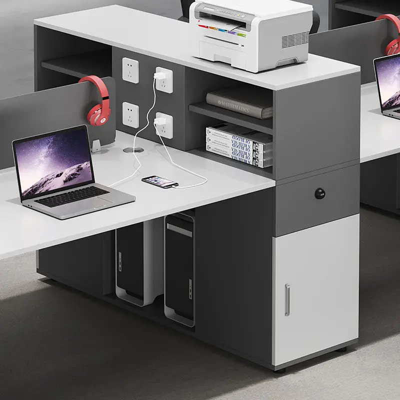 Office desk office staff desk simple modern screen station locker partition employee computer desk — image 5