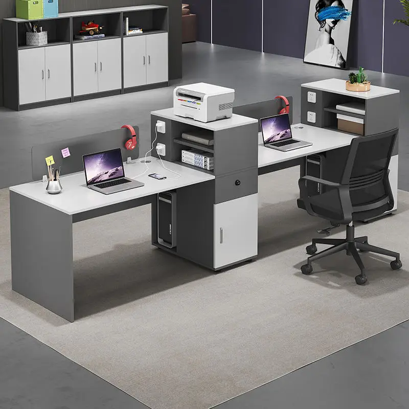 Office desk office staff desk simple modern screen station locker partition employee computer desk — image 6