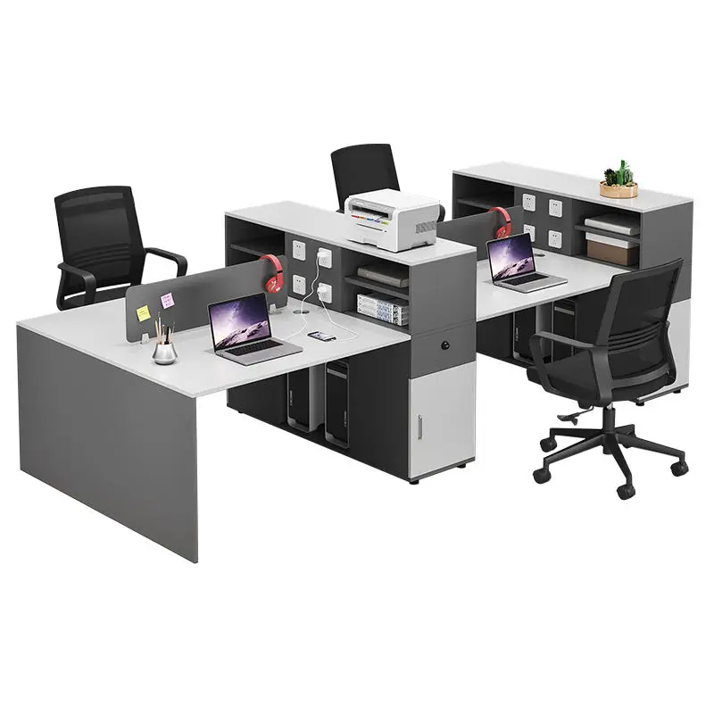 Office desk office staff desk simple modern screen station locker partition employee computer desk — image 7