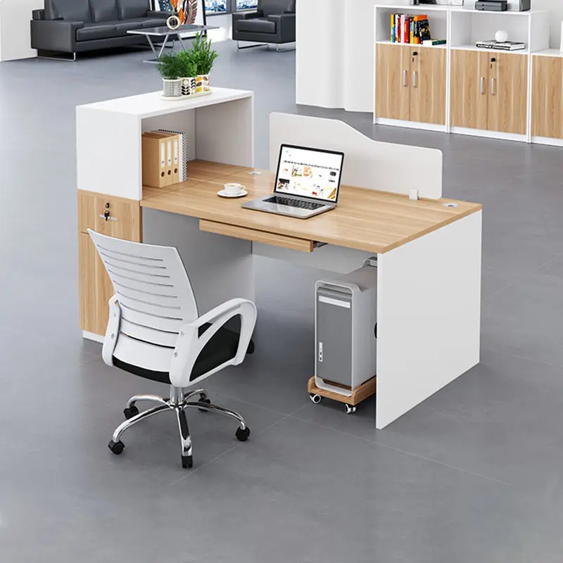 Office Staff Desk Simple Modern Rectangle Eco-Friendly Modular Screen Station Locker Partition Employee Computer Desk — image 4
