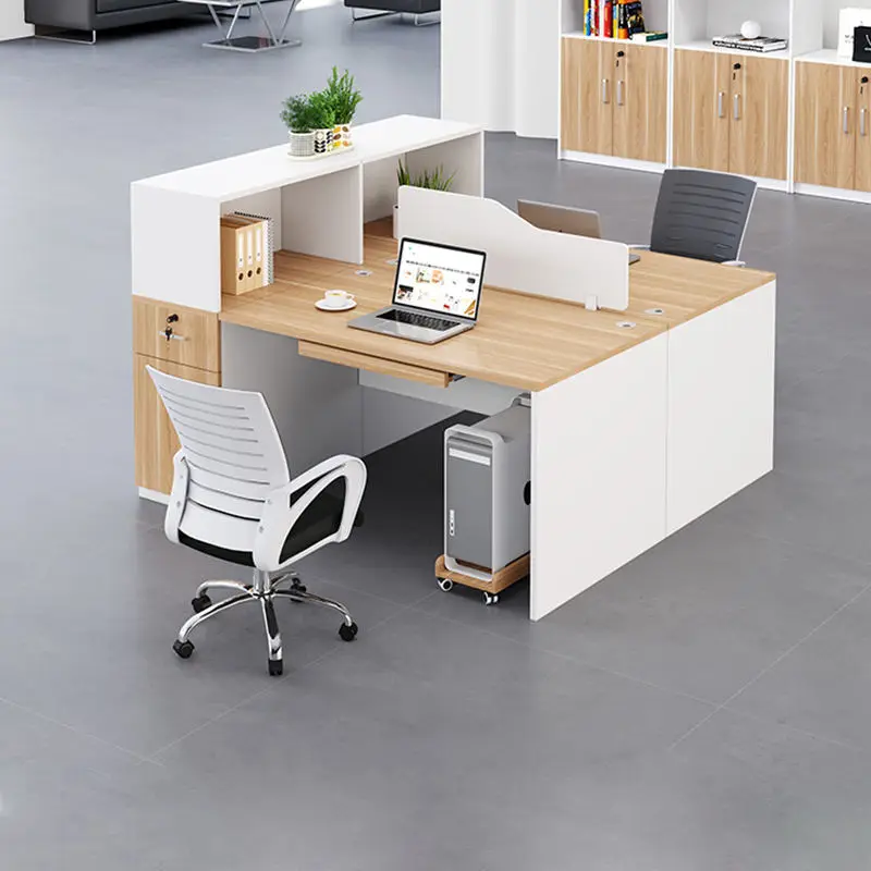 Office Staff Desk Simple Modern Rectangle Eco-Friendly Modular Screen Station Locker Partition Employee Computer Desk — image 6