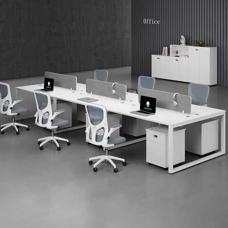 Office desk office staff desk simple modern screen station locker partition employee computer desk — image 4