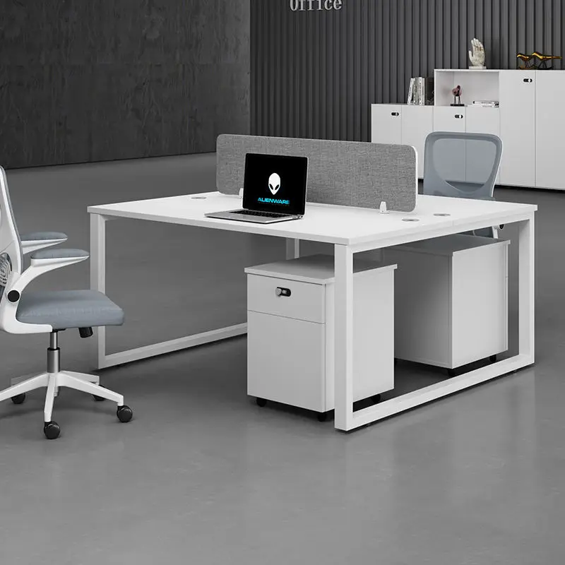 Office desk office staff desk simple modern screen station locker partition employee computer desk — image 6
