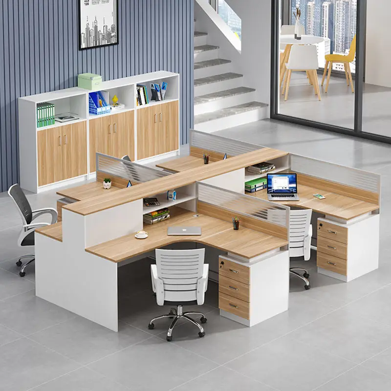 Office desk office staff desk simple modern screen station locker partition employee computer desk — image 3