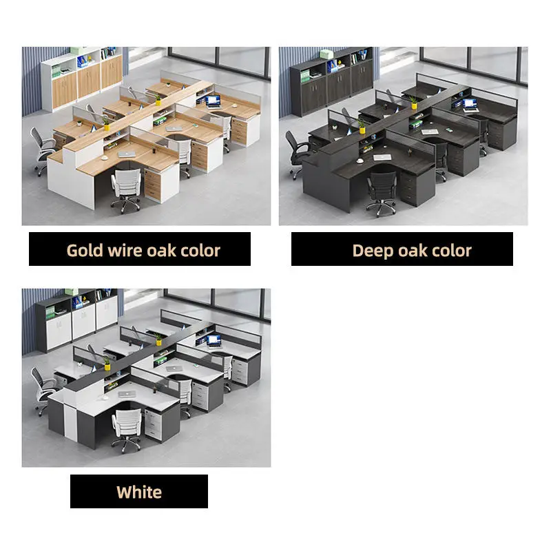 Office desk office staff desk simple modern screen station locker partition employee computer desk — image 4