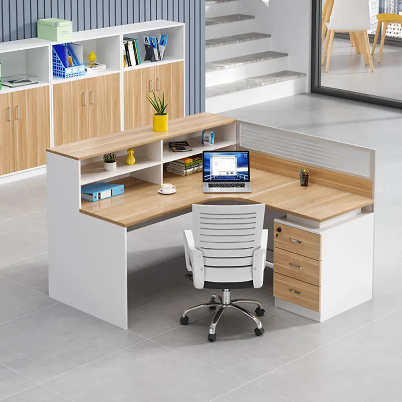 Office desk office staff desk simple modern screen station locker partition employee computer desk — image 6