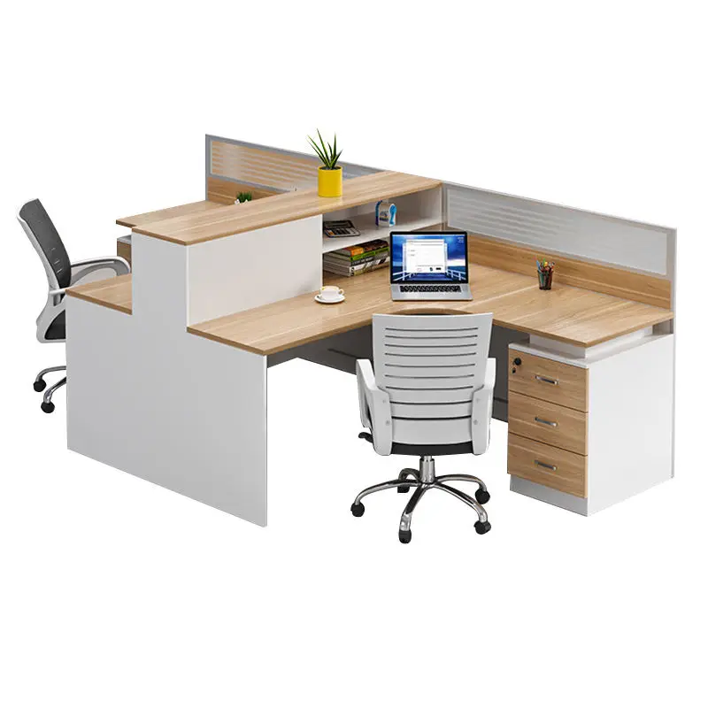 Office desk office staff desk simple modern screen station locker partition employee computer desk — image 7