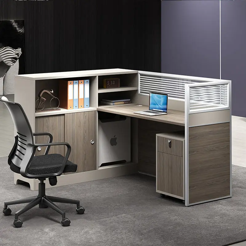 Office Desk Office Staff Desk Simple Modern Screen Station Locker Partition Employee Computer Desk — view 1