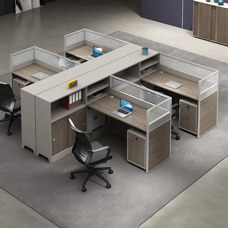 Office Desk Office Staff Desk Simple Modern Screen Station Locker Partition Employee Computer Desk — image 3