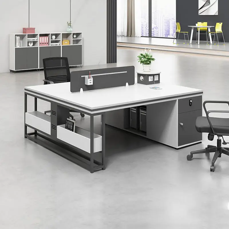 Office desk office staff desk simple modern screen station locker partition employee computer desk — image 3